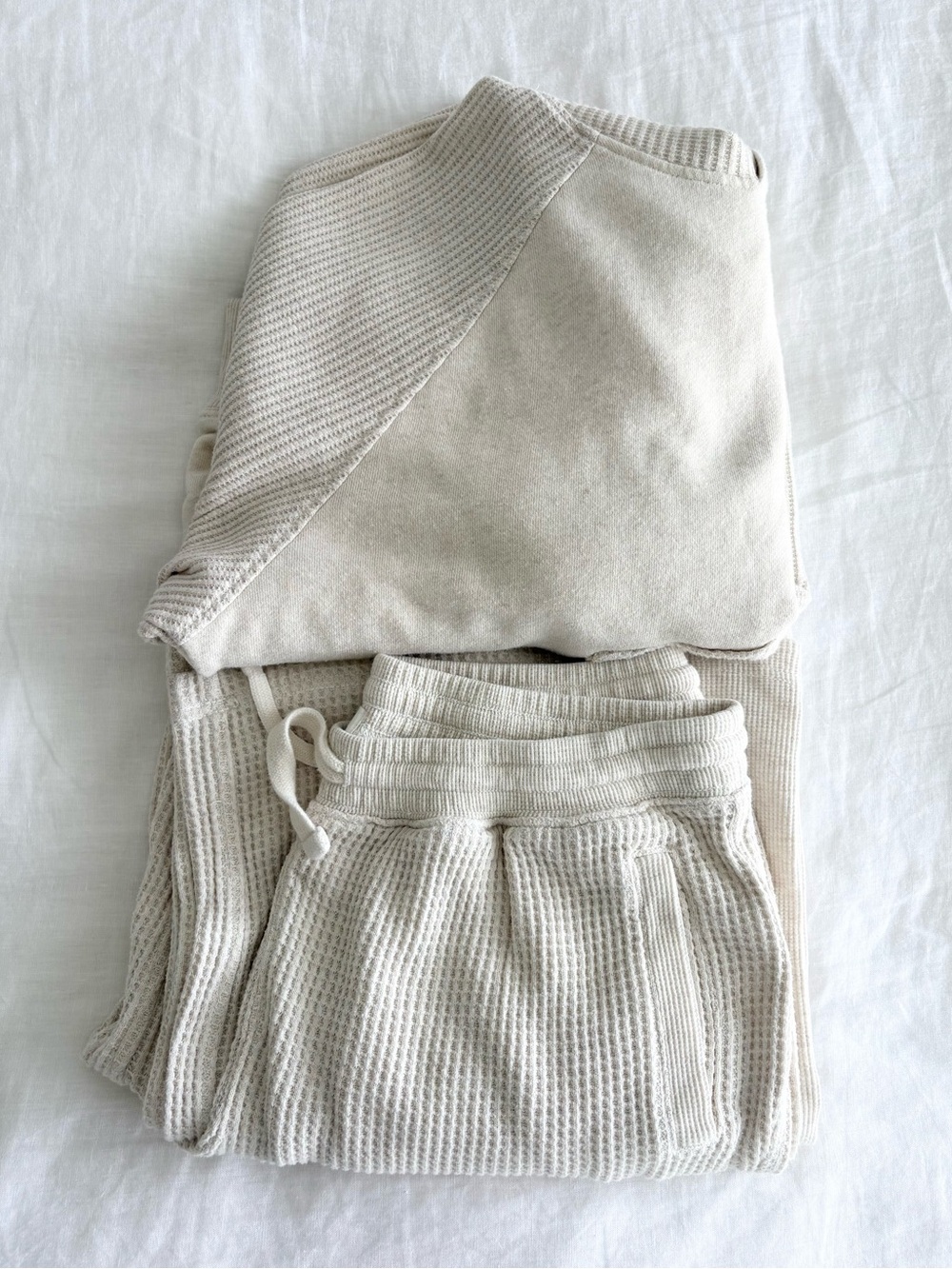 Aerie Cream Waffle Lounge Set